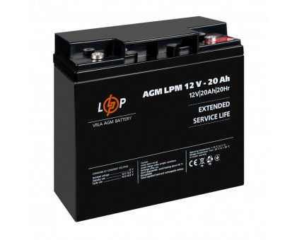 Аккумулятор AGM LPM 12V - 20 Ah под болт М5 Аккумулятор AGM LPM 12V - 20 Ah под болт М5