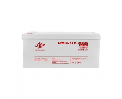Акумулятор гелевий LPM-GL 12V - 250 Ah Акумулятор гелевий LPM-GL 12V - 250 Ah