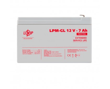 Акумулятор гелевий LPM-GL 12V - 7 Ah Акумулятор гелевий LPM-GL 12V - 7 Ah