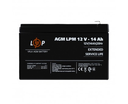 Акумулятор AGM LPM 12V - 14 Ah Акумулятор AGM LPM 12V - 14 Ah