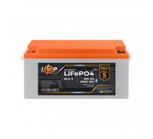 Аккумулятор LP LiFePO4 25,6V - 100 Ah (2560Wh) (BMS 100A/50А) пластик Smart BT