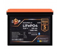 Акумулятор LP LiFePO4 12,8V - 100 Ah (1280Wh) (BMS 100A/50А) пластик Smart BT