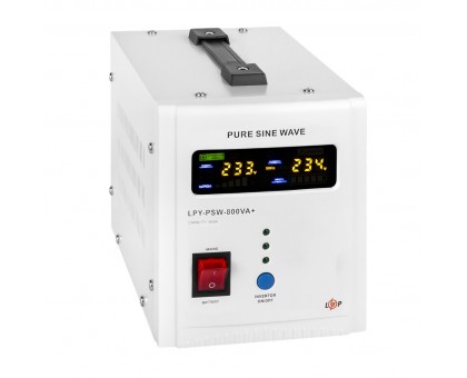 ИБП с правильной синусоидой 12V LPY-PSW-800VA+(560Вт)5A/15A ИБП с правильной синусоидой 12V LPY-PSW-800VA+(560Вт)5A/15A