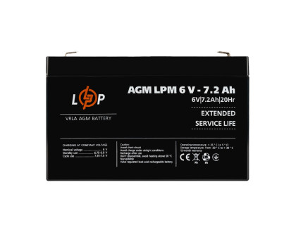 Акумулятор AGM LPM 6V - 7.2 Ah