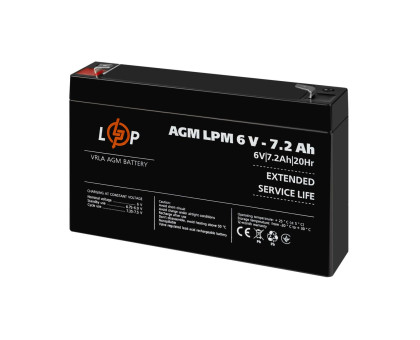 Акумулятор AGM LPM 6V - 7.2 Ah