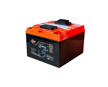 Аккумулятор LP LiFePO4 12,8V - 32 Ah (410Wh) (BMS 40А/32A) пластик LCD USB Smart BT