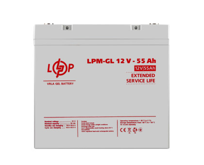 Акумулятор гелевый LPM-GL 12V - 55 Ah