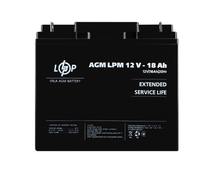 Распродажа Аккумулятор AGM LPM 12V - 18 Ah