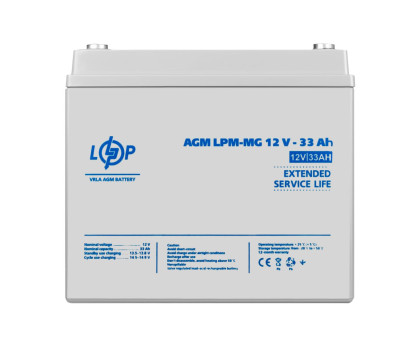 Аккумулятор мультигелевый LPM-MG 12V - 33 Ah Уценка 04.2025