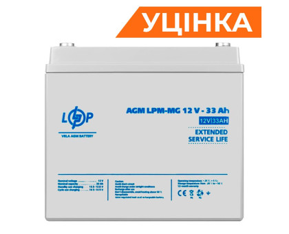 Аккумулятор мультигелевый LPM-MG 12V - 33 Ah Уценка 04.2025