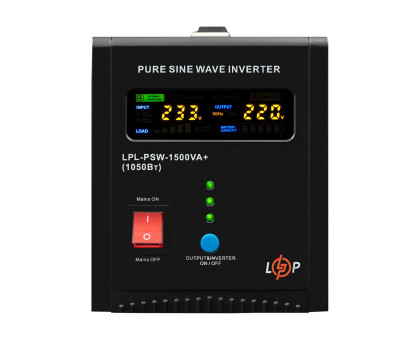 ИБП LP LPL-PSW-1500VA+ (1050Вт) 10A/20A с правильной синусоидой 24V