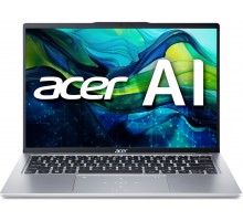 Ноутбук Acer NX.KY7EU.002 Swift Go 14 SFG14-73 14" 2.8K OLED, Intel U7-155H, 32GB, F1TB, UMA, Lin, сріблястий