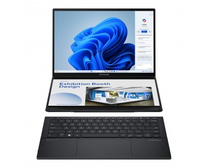 Ноутбук ASUS 90NB14X1-M001R0 Zenbook Duo UX8406CA-QL048W 14" FHD OLED, Intel Ultra 9 285H, 32GB, F2TB, UMA, Win11, Серый
