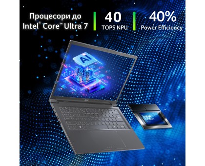 Ноутбук Acer NX.JFVEU.005 Aspire 14 A14-52M 14" WUXGA OLED, Intel U7-258V, 32GB, F1TB, UMA, Win11, сірий