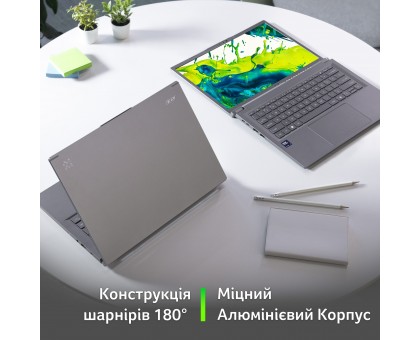 Ноутбук Acer NX.JFVEU.004 Aspire 14 A14-52M 14" WUXGA OLED, Intel U5-226V, 16GB, F512GB, UMA, Win11, серый