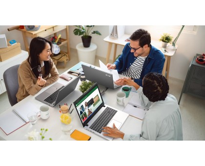 Ноутбук Acer NX.BE0EU.006 TravelMate TMP215-55 15.6" FHD IPS, Intel 7-150U, 32GB, F1TB, UMA, Win11P, сріблястий