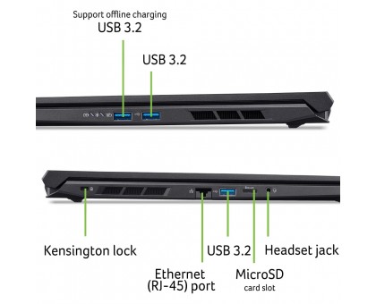 Ноутбук Acer NH.U1GEU.003 Nitro V 16 ANV16-42 16" WUXGA IPS, AMD R5-240, 16GB, F1TB, NVD5060-8, Lin, черный