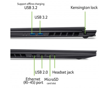 Ноутбук Acer NH.QYBEU.003 Nitro 18 AN18-61 18" WQXGA IPS, AMD R7-350, 32GB, F2TB, NVD5070-8, Lin, чорний