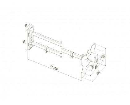 Крепление поворотное ТВ 19-43" KSL WMO-4025T