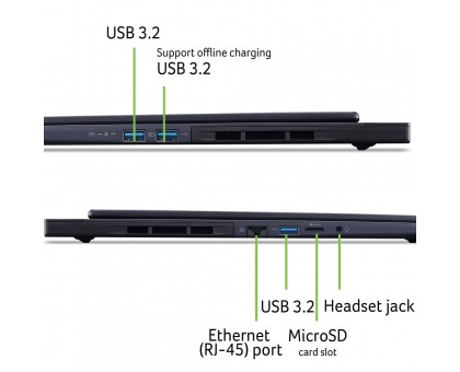 Ноутбук Acer NH.QZEEU.006 Predator Helios Neo 16S PHN16S-71 16" OLED, Intel U7-255HX, 32GB, F1TB, NVD5060-8, Lin, чорний