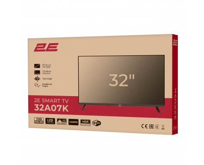 Телевізор 32" 2E 2E-32A07KW LED FHD 60Hz Smart WebOS Black