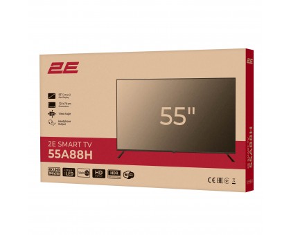 Телевізор 55" 2E 2E-55A88H MiniLED 4K 60Hz Smart WebOS Black