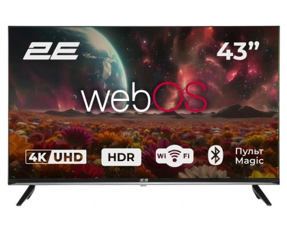 Телевізор 43" 2E 2E-43A07KUW LED 4K 60Hz Smart WebOS Black