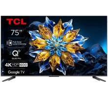 Телевізор 75" TCL 75C69BPRO QLED Pro 4K 60Hz Smart Google TV Titan ONKYO sound