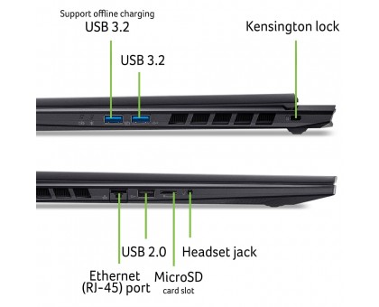 Ноутбук Acer NH.QYFEU.003 Nitro 18 AN18-61 18" WQXGA IPS, AMD R9-365, 32GB, F2TB, NVD5070Ti-12, Lin, чорний