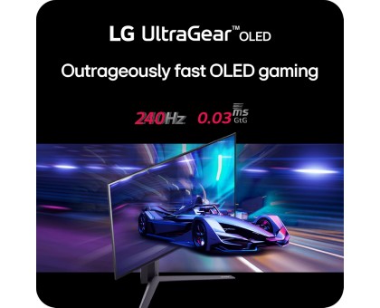 Монітор LG 27GS95QE-B 27" 27GS95QE-B 2xHDMI, DP, USB, Audio, OLED, 2560x1440, 240Hz, 0.03ms, DCI-P3 98.5%, G-SYNC, FreeSync, AdaptiveSync, Pivot, DisplayHDR TRUE BLACK 400