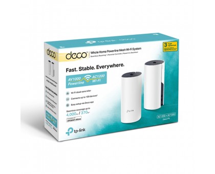 Система WiFi-Mesh TP-LINK Deco P9 AC1200, 2xGE LAN/WAN, 2мод, Powerline AV1000