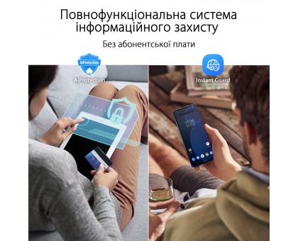 Система WiFi-Mesh ASUS 90IG07F0-MU9A30 ROG Rapture GT6 AX10000, 3xGE LAN, 1x2.5GE WAN, 1xUSB 3.2, 1мод, білий