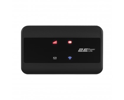Мобильный маршрутизатор 2E 694743655346 PowerLink (MiFi-2) LTE, Wi-Fi4, 1xType-C, 1xCRC9, 2100мА•ч черный