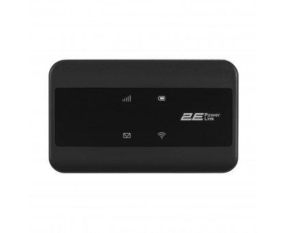Мобильный маршрутизатор 2E 694743655346 PowerLink (MiFi-2) LTE, Wi-Fi4, 1xType-C, 1xCRC9, 2100мА•ч черный