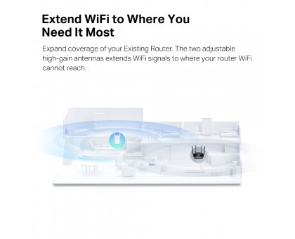 Розширювач покриття WiFi MERCUSYS ME70X AX1800, 1хGE LAN