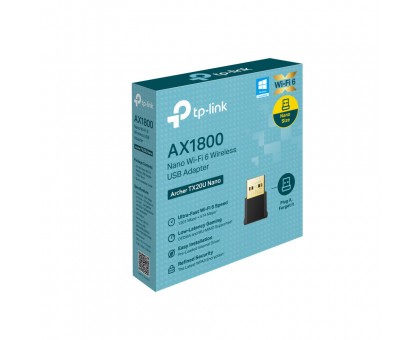 WiFi-адаптер TP-LINK Archer TX20U Nano AX1800 USB 2.0