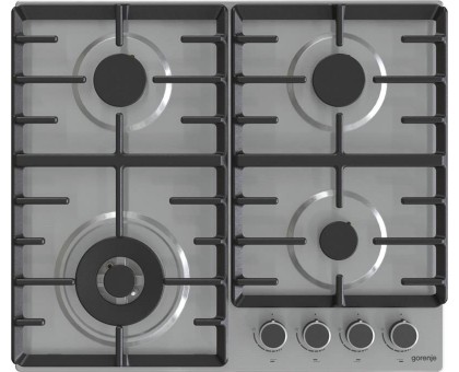 Варочная поверхность Gorenje GW642ABX газовая, 60см, чугун, нерж Варочная поверхность Gorenje GW642ABX газовая, 60см, чугун, нерж