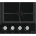 Варочная поверхность Gorenje GTW641KB газ на стекле, 60см, чугун, черный