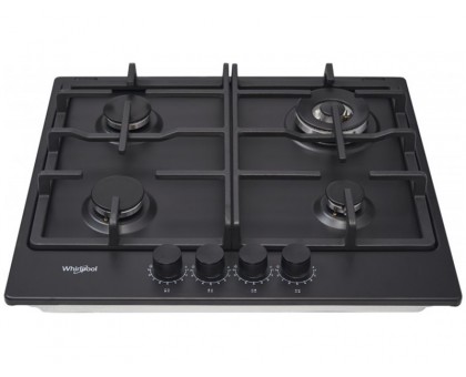 Варочная поверхность Whirlpool TGML661NB газовая, 60см, чугун, конфорка с двойным рядом пламени, черный