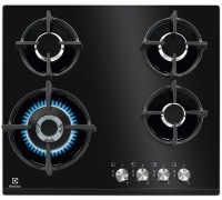 Варильна поверхня Electrolux KGG6437K газова на склі, 60см, чавун, чорний