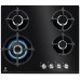 Варочная поверхность Electrolux KGG6437K газ на стекле, 60см, чугун, черный