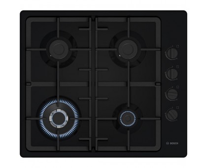 Варочная поверхность Bosch PBH6C6K90R газовая, 60см, чугун, WOK, черный