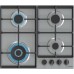 Варочная поверхность Gorenje GW641EBX газовая, 60см, чугун, комфорка Wok, нерж