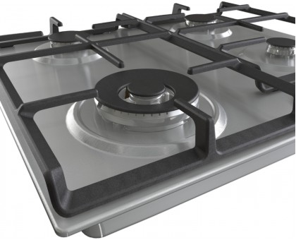 Варочная поверхность Gorenje GW641EBX газовая, 60см, чугун, комфорка Wok, нерж