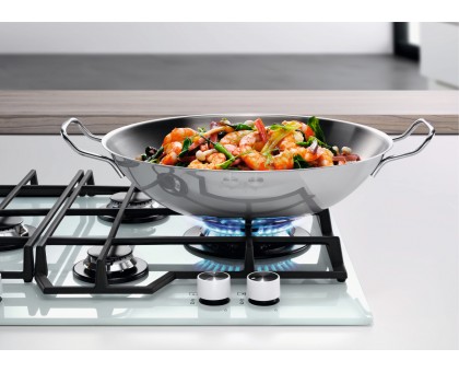 Варильна поверхня Electrolux GME363NV газова на склі, 60см, чавун, білий