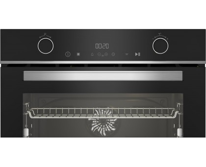 Духова шафа Beko BBVM13400XDS електрична, 72л, A+, дисплей, конвекція, пара, 2 страви, телескопічні направляючі, чнержавіюча сталь