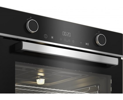 Духова шафа Beko BBVM13400XDS електрична, 72л, A+, дисплей, конвекція, пара, 2 страви, телескопічні направляючі, чнержавіюча сталь