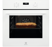 Духова шафа Electrolux EOF5F50BV електрична, 65л, A, дисплей, конвекція, телескопічні напрямні, білий