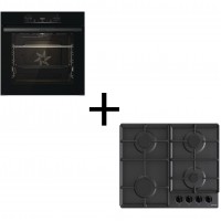 Комплект Gorenje (духовка електрична BO6735E02BK + поверхня газова G641EB), 740147, чорн