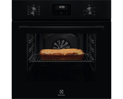 Духовой шкаф Electrolux LOF3H10BK электрический, 65л, A, дисплей, конвекция, телескопические направляющие, черный